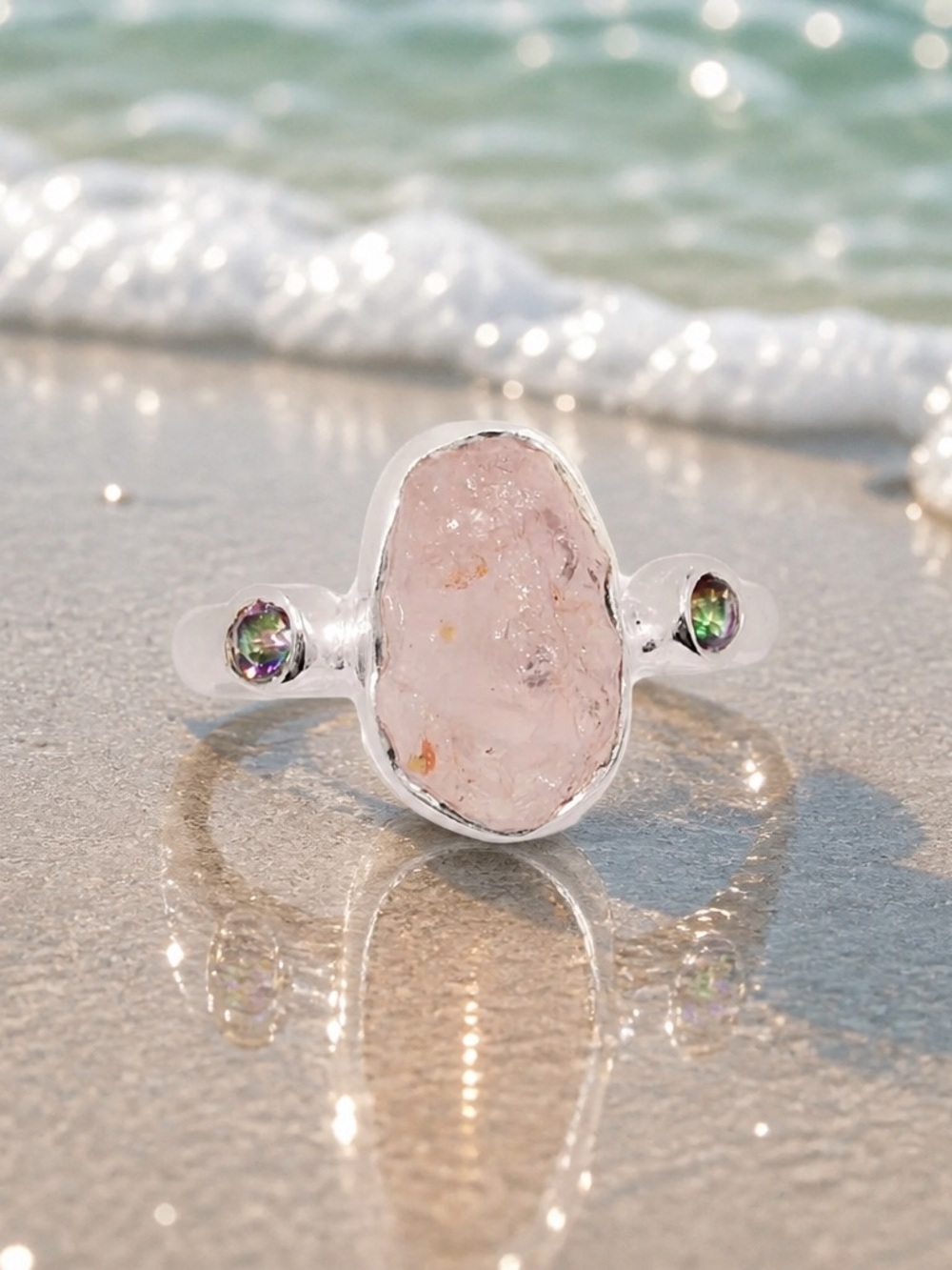 NEW! Rose Quartz & Mystic Quartz Ring